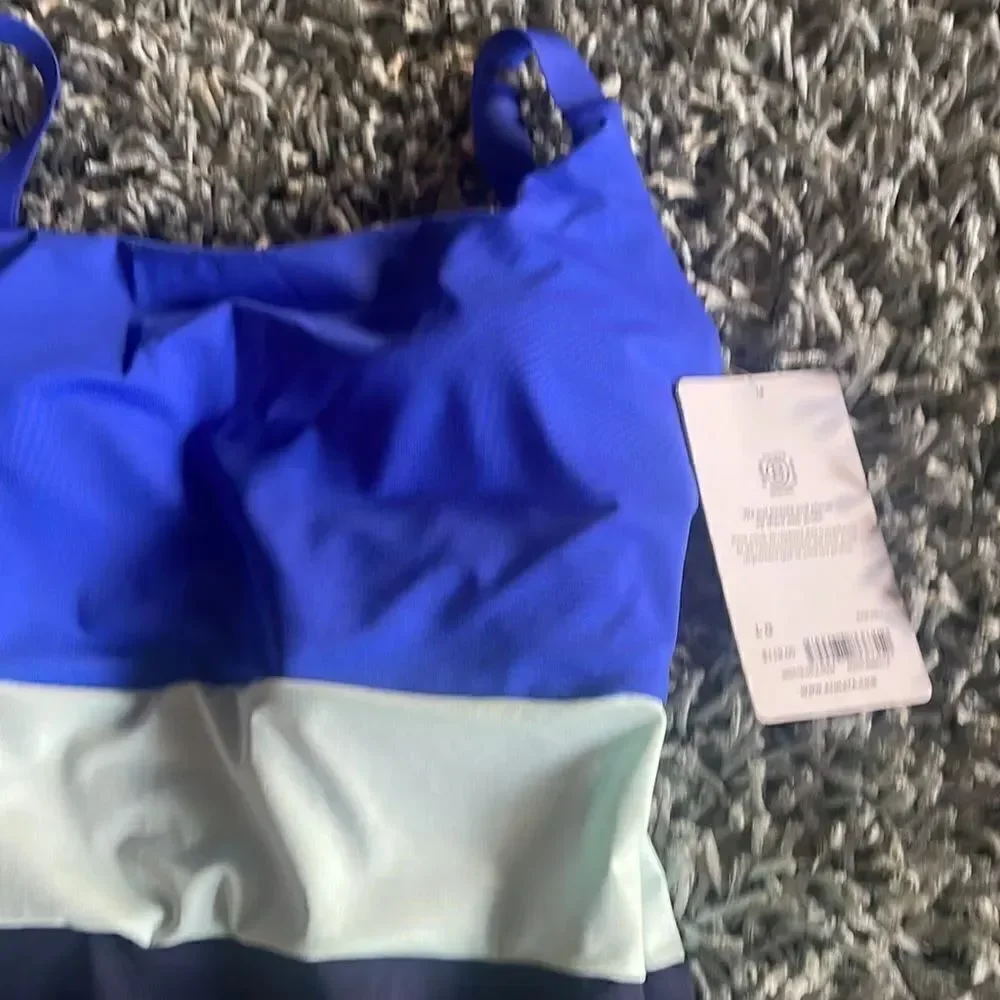 NWT Athleta Coastline One Piece Blue Swimsuit L